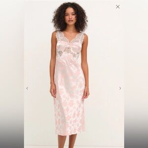 For Love & Lemons Audrey Jacquard Midi Slip NWT